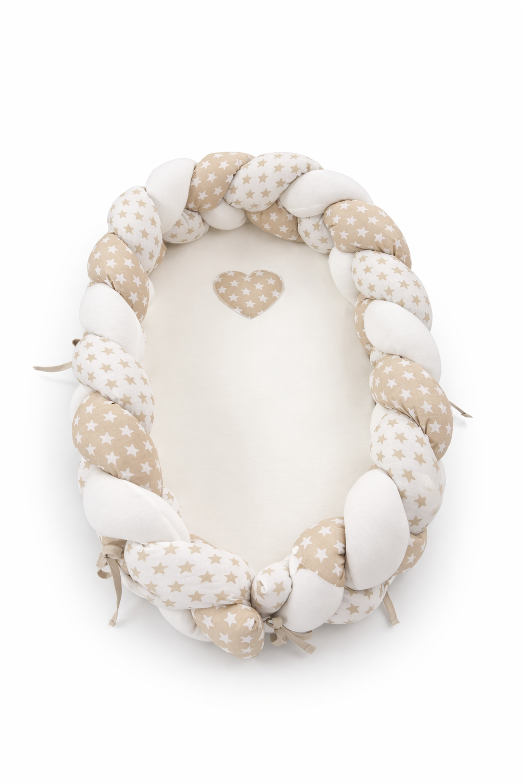 Cuna nido trenza heart beige
